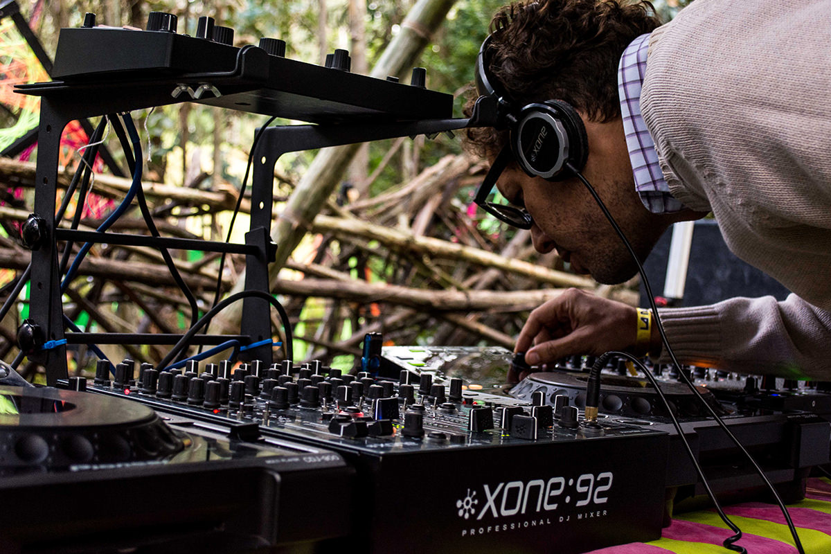 DJ on Mixing Board DJ on Mixing Board